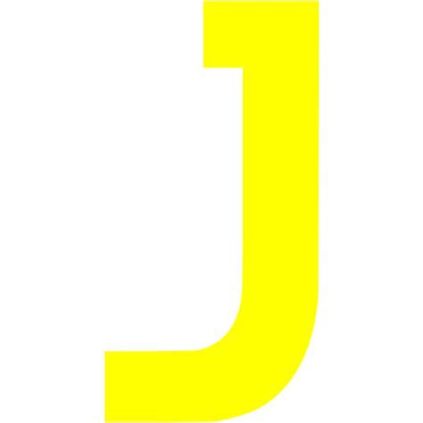 Yellow letter j icon - Free yellow letter icons