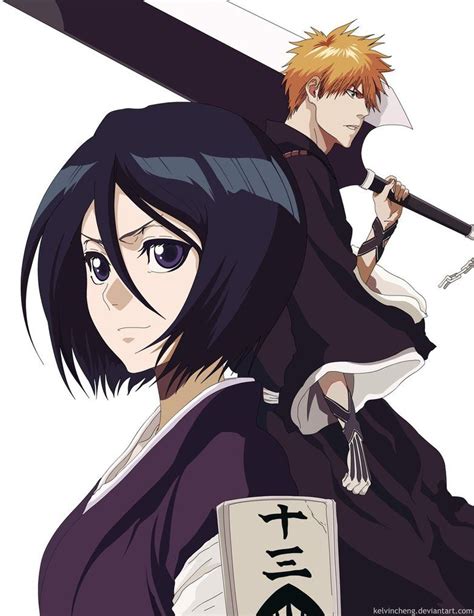 Ichigo and Rukia (Rendered) by KelvinCheng on deviantART | Bleach anime ...