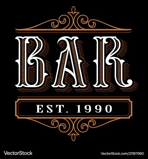 Bar logo design Royalty Free Vector Image - VectorStock