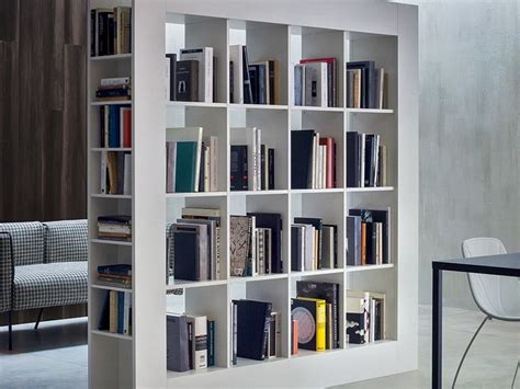 Freestanding double-sided bookcase FRAME By Novamobili design Tormena ...