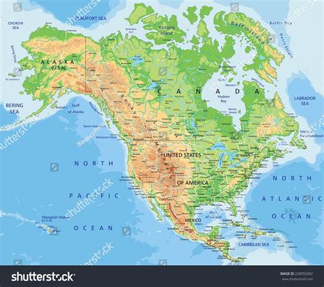 7,992 North America Physical Map Images, Stock Photos, 3D objects ...