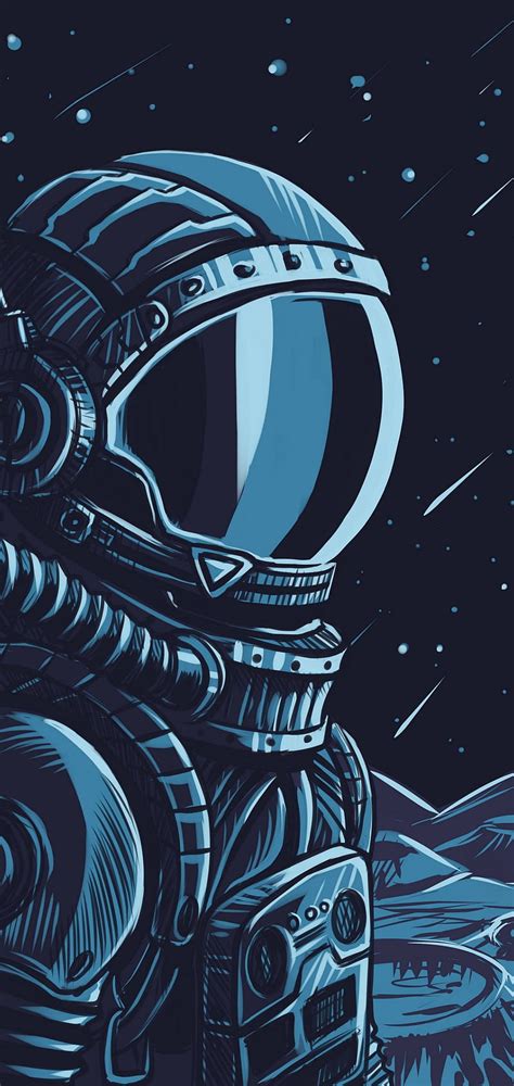 Astronaut Space Background Drawing