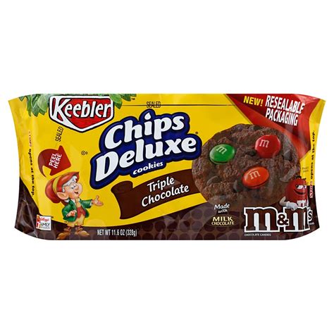 Keebler Chips Deluxe Triple Chocolate Cookies - Shop Snacks & Candy at ...