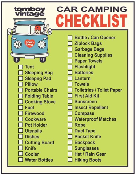 9 Helpful Car Camping Checklist | Kitty Baby Love