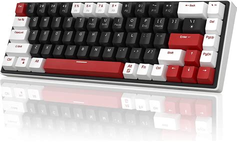 60% Mechanical Gaming Keyboard, 68 Keys Compact Blue LED Backlit Gaming ...