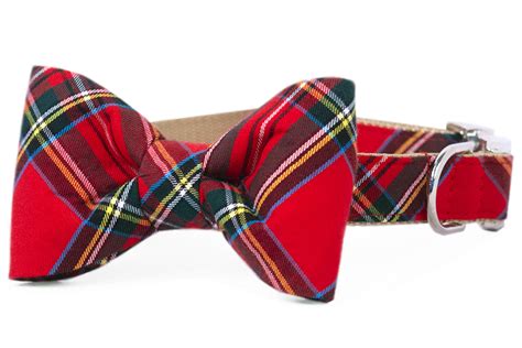 Scottish Tartan Bow Tie Dog Collar | Crew LaLa