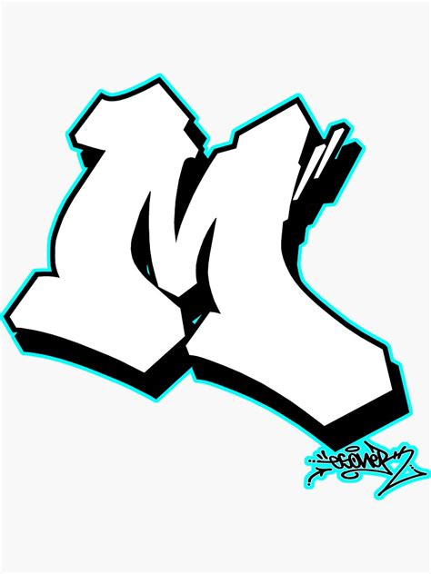 " LETTER M BY ESONE URBAN GRAFFITI STREET STYLE " Sticker for Sale by ...