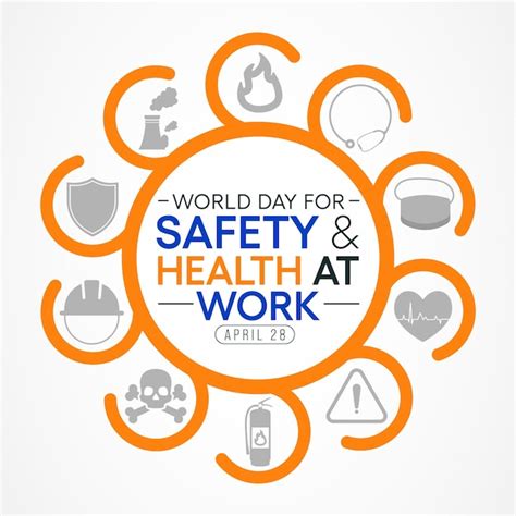 Premium Vector | A poster for world day for safety and health at work