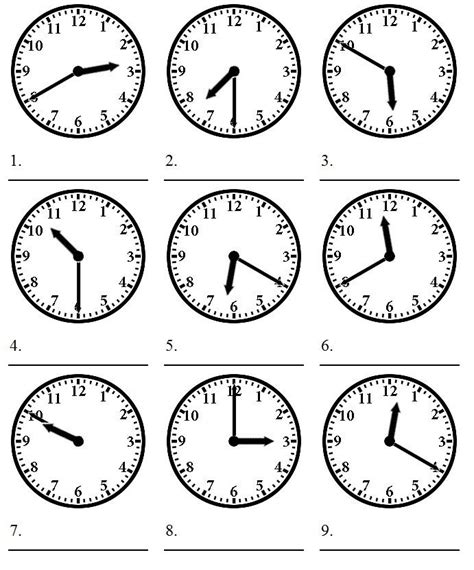 Lesson # 4 Numbers and Time | 출력, 1학년 수학, 시계