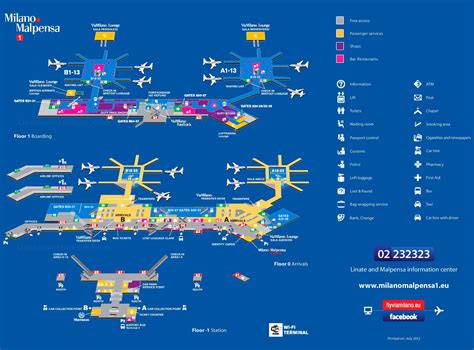 Milan Malpensa Airport Map - Ontheworldmap.com