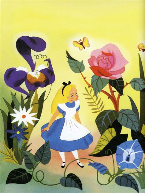 Alice in Wonderland Finds the Garden of Live Flowers, illustration by ...