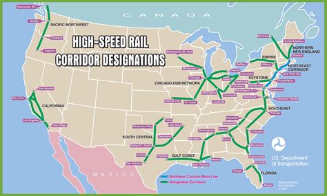 USA high speed rail map