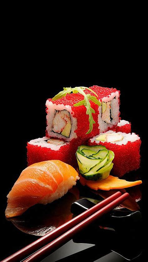 Download Red California Sushi Roll Wallpaper | Wallpapers.com