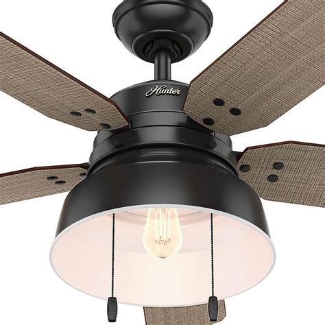 Hunter Mill Valley 52 in. LED Indoor/Outdoor Matte Black Ceiling Fan ...