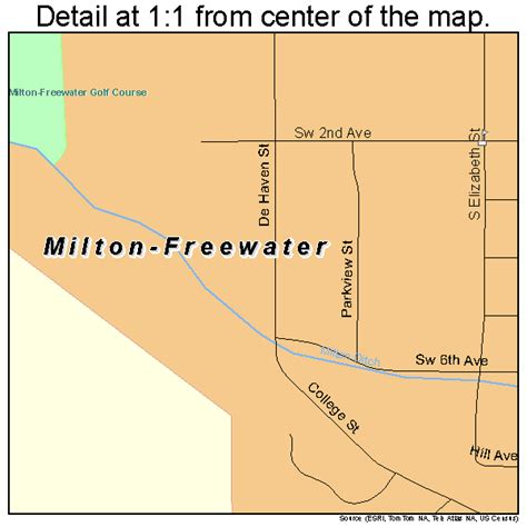 Milton-Freewater Oregon Street Map 4148600