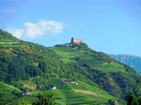 Castle on the Hill in Bolzano, Italy Stock Photo - Image of details ...