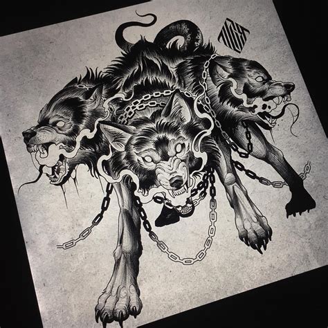 賽柏拉斯🐺🐺🐺 開放認領 . . . . . #cerberus #kerberos #cerberustattoo #wolf # ...