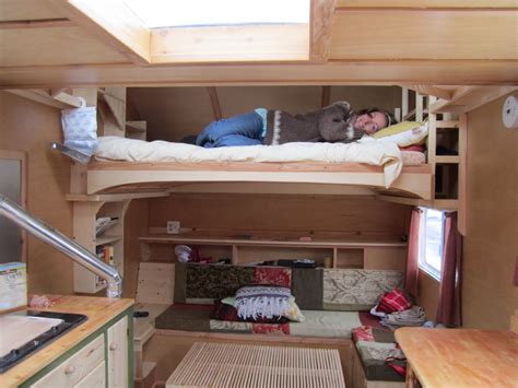 Tiny Home Teardrop Trailer: Interior photos