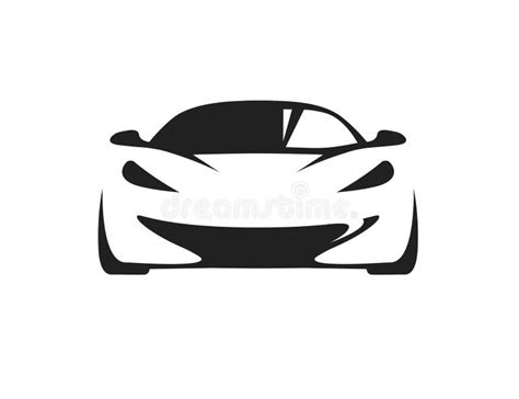 Concept Car with Supercar Sports Vehicle Silhouette. Stock Vector ...