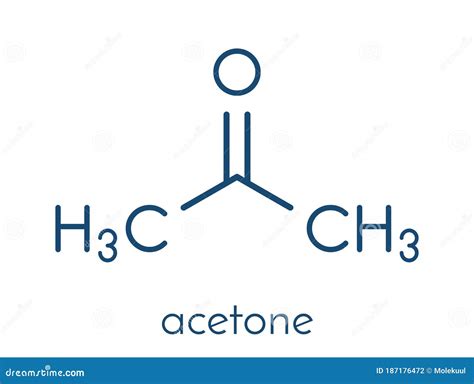 Acetone Solvent Molecule, Molecular Model Vector Illustration ...