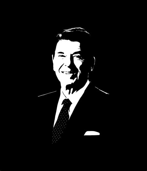 Vector portrait of President Ronald Reagan Poster Print (13 x 15 ...