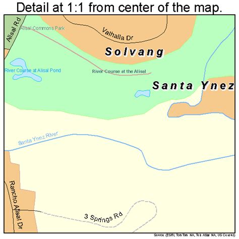 Solvang California Street Map 0672576