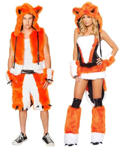 free & drop shipping Adult Sexy Fox Costume For Men Women Halloween ...