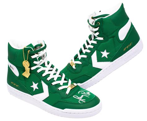 Larry Bird Signed Boston Celtics Converse Fast Break Basketball Shoes ...