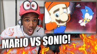 Mario vs Sonic Death Battle REACTION (2018) | Doovi