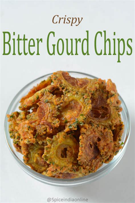 CRISPY BITTER GOURD CHIPS RECIPE - Karela Chips -Snack Recipes ...