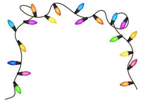 christmas lights clipart transparent free - Clipground