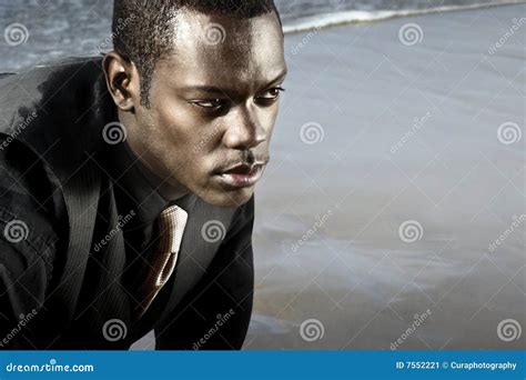 African American Man in Suit Stock Image - Image of american, sand: 7552221