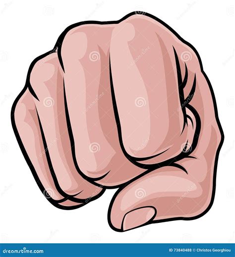 Fist Punch Knuckles Hand Vector Illustration | CartoonDealer.com #73840488