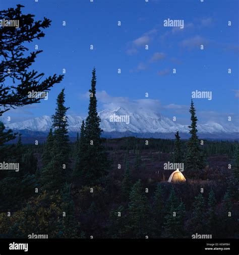 Camping in the Denali National Park Stock Photo - Alamy