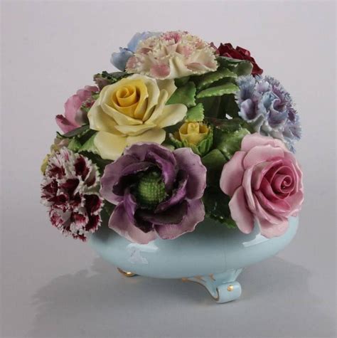 English Royal Adderley Hand-Painted and Gilt Bone China Floral Bouquet ...