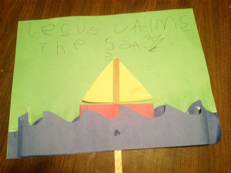 Jesus Calms the Sea Kids Craft