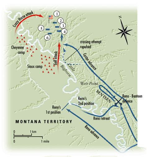 Battle Of Little Bighorn Map