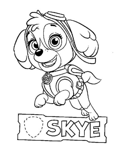 Skye Paw Patrol Coloring Page