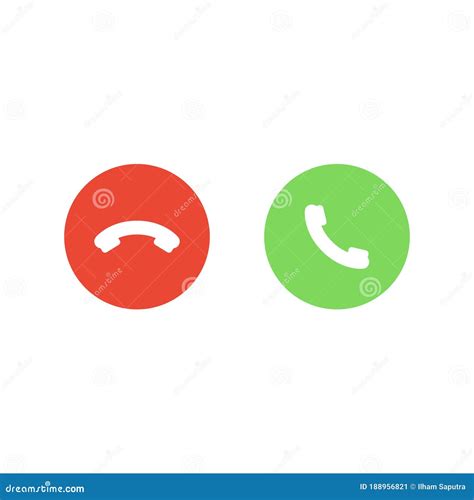 Answer and Decline Phone Call Buttons. Vector Icon Stock Vector ...