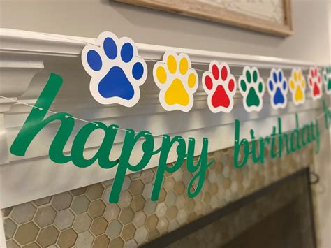 Personalized Dog Birthday Banner Happy Birthday Dog Banner - Etsy