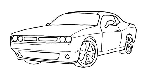 How to Draw a Dodge Charger Step by Step - Easy Cars Drawing - Adım ...