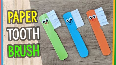 Paper Toothbrush Craft - great for teaching about teeth and detail ...