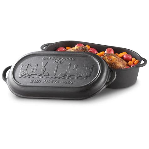 Camp Chef® Commemorative Cast Iron Oval Roasting Pan - 150215, Cast ...