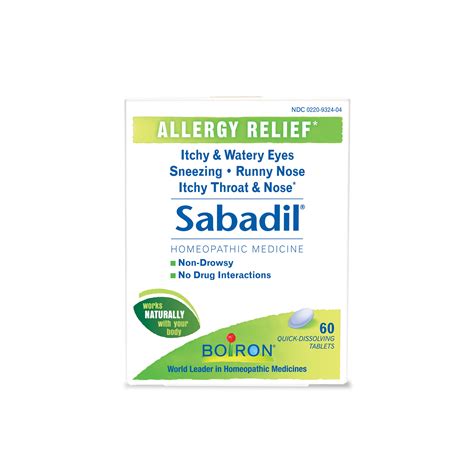 Boiron Sabadil Allergy Relief Tablets, 60 Ct – Deal – BrickSeek