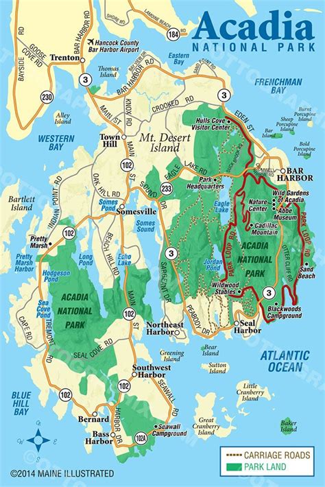 Acadia National Park map