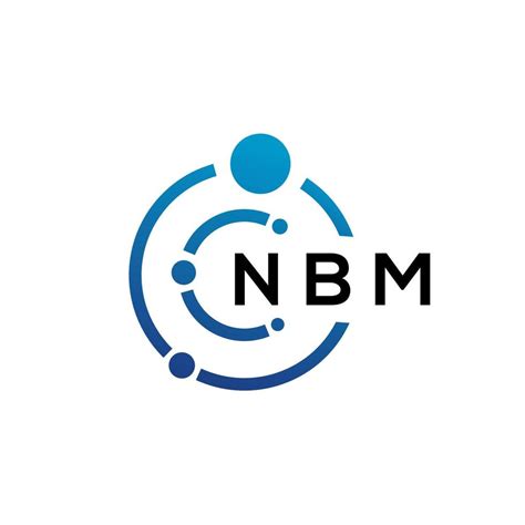 NBM letter technology logo design on white background. NBM creative ...