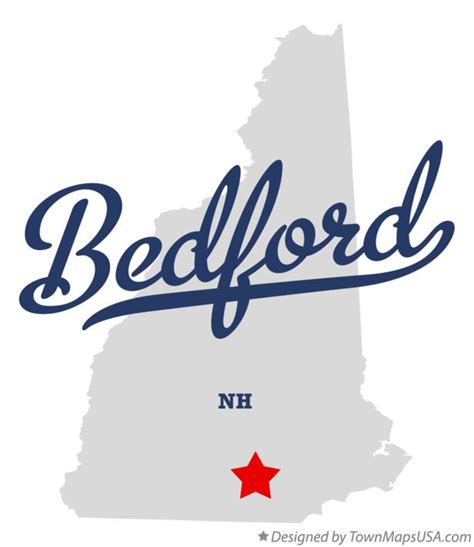 Map of Bedford, NH, New Hampshire