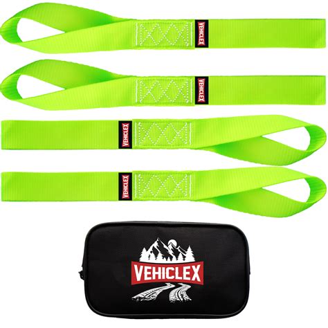 Vehiclex Soft Loop Motorcycle Tie Down Straps 1.5 x 18 inches - Green ...