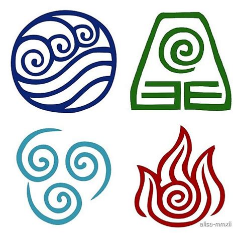 "Avatar - Elements Symbols" Canvas Prints by alisa-mmxii | Redbubble