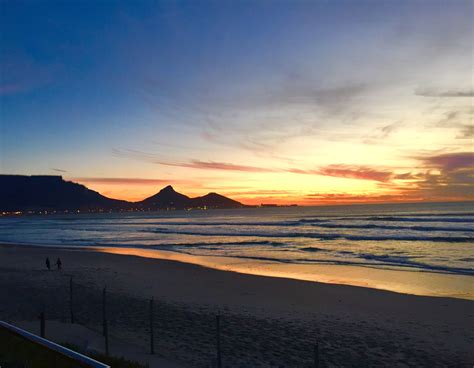 Stunning sunset over Milnerton Beach, Cape Town South Africa . With the ...